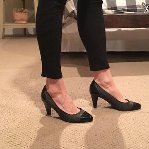 Impo patent and tweed heel
